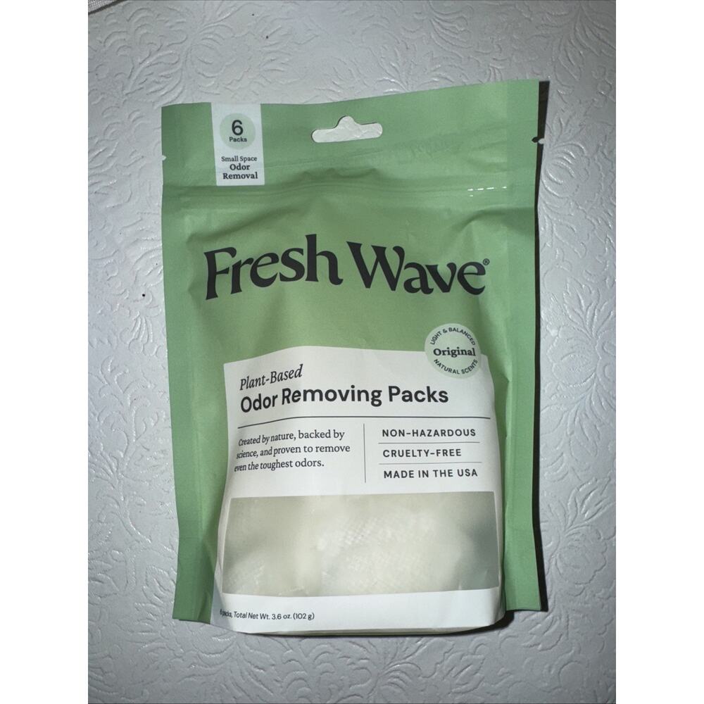 Fresh Wave Odor Removing Packs Bag of 6 Original White Balanced Natural Scents